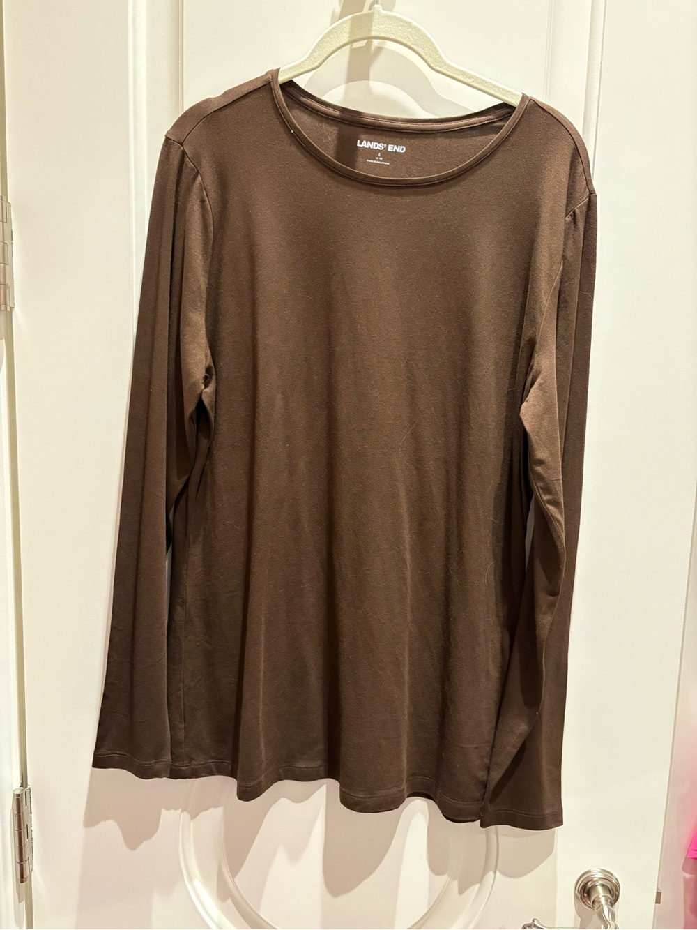 Lands' End Brown Crewneck Tee